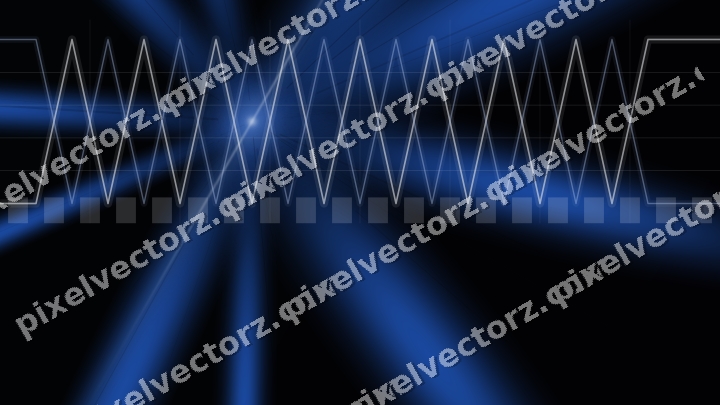 Glowing neon chart background in blue