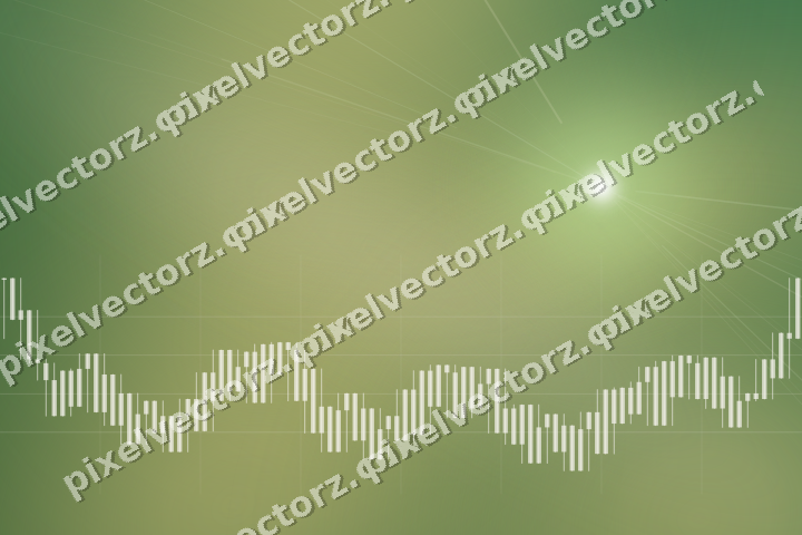 Glowing neon chart background in lime and yellow