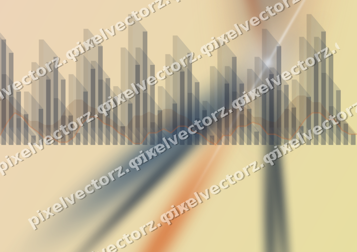 Soft pastel chart background in dark blue and orange