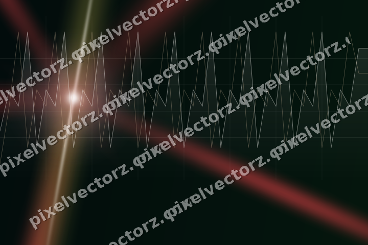 Glowing neon chart background in red and orange