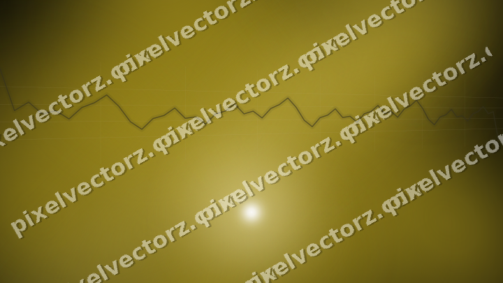 Glowing neon chart background in amber and yellow