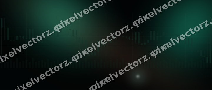 Glowing neon chart background in green and orange