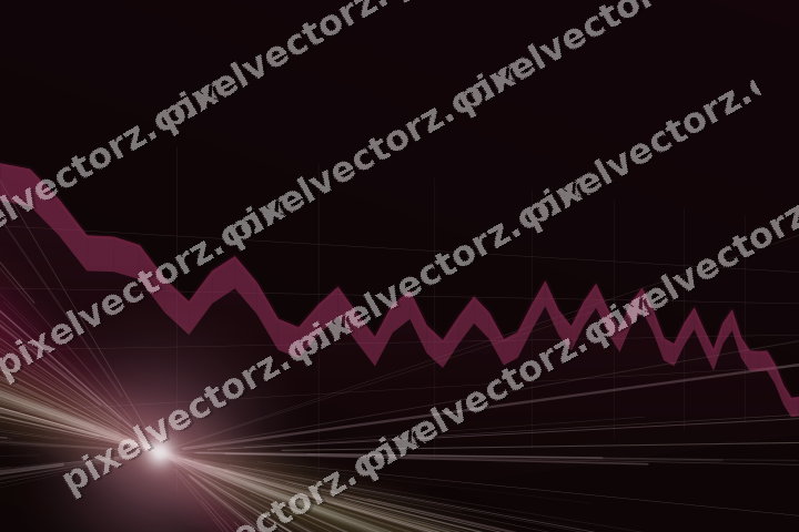 Glowing neon chart background in pink and yellow