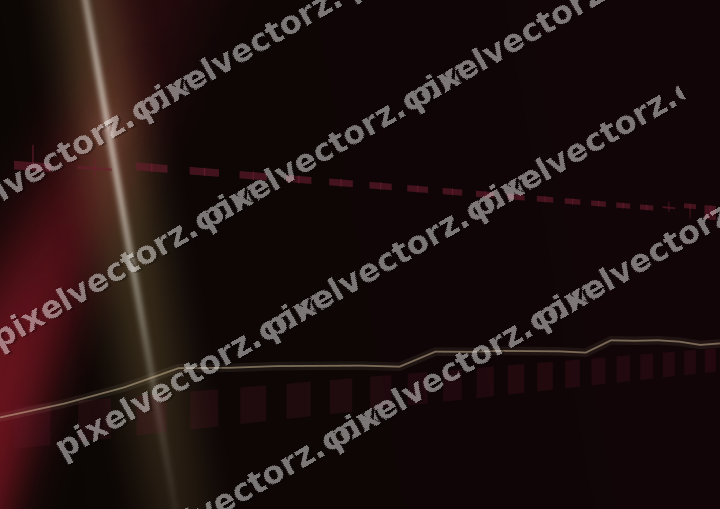 Glowing neon chart background in pink and red
