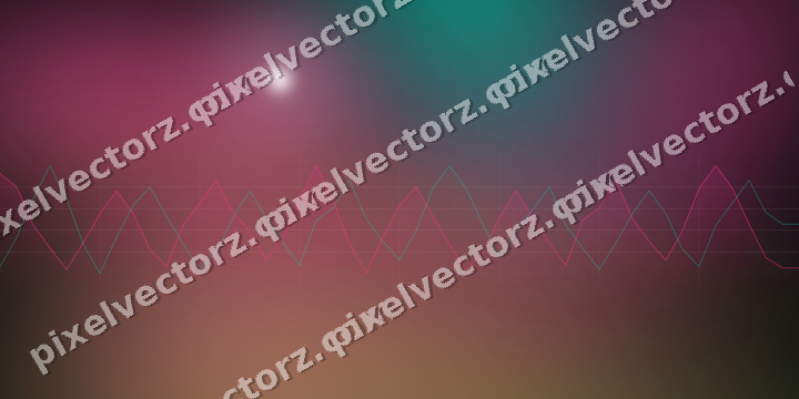 Glowing neon chart background in pink and orange