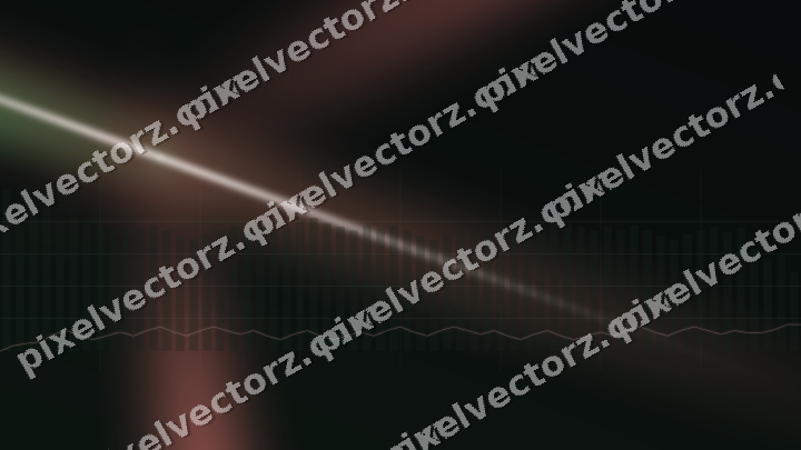 Glowing neon chart background in green and red
