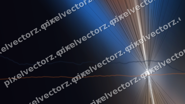 Glowing neon chart background in blue and orange