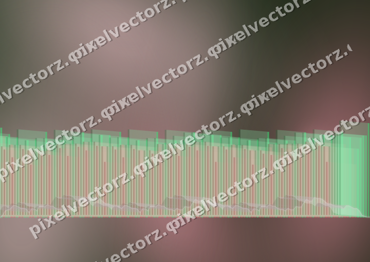 Glowing neon chart background in pink and dark lime