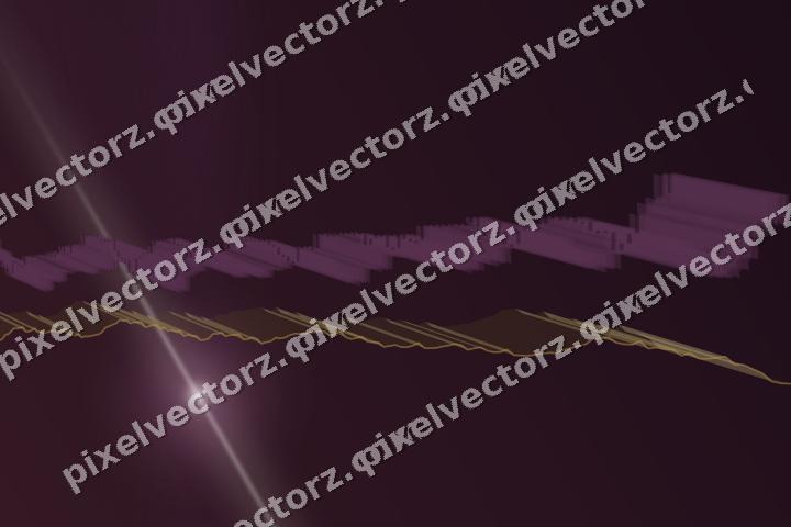 Glowing neon chart background in dark magenta and amber