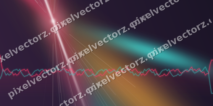 Glowing neon chart background in pink and amber