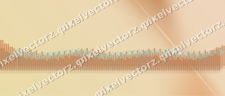 Soft pastel chart background in orange and teal