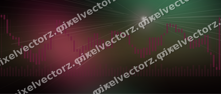 Glowing neon chart background in pink and green