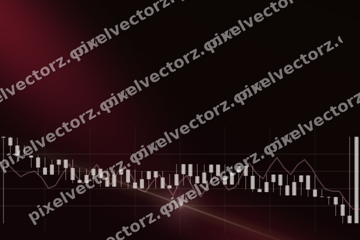 Glowing neon chart background in pink and red