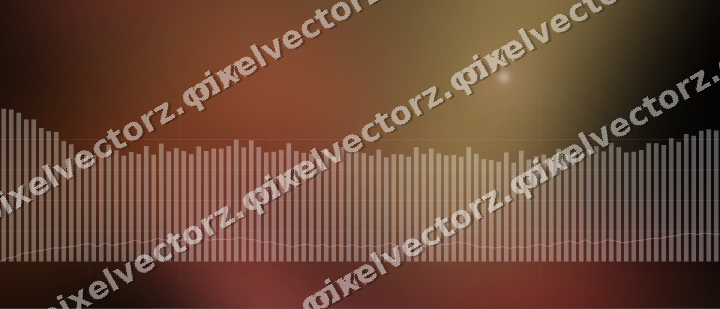 Glowing neon chart background in red and amber