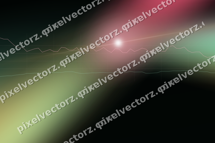 Glowing neon chart background in pink and amber