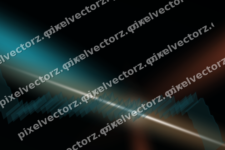 Glowing neon chart background in teal and orange