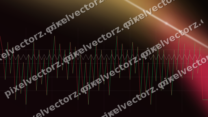 Glowing neon chart background in pink and amber