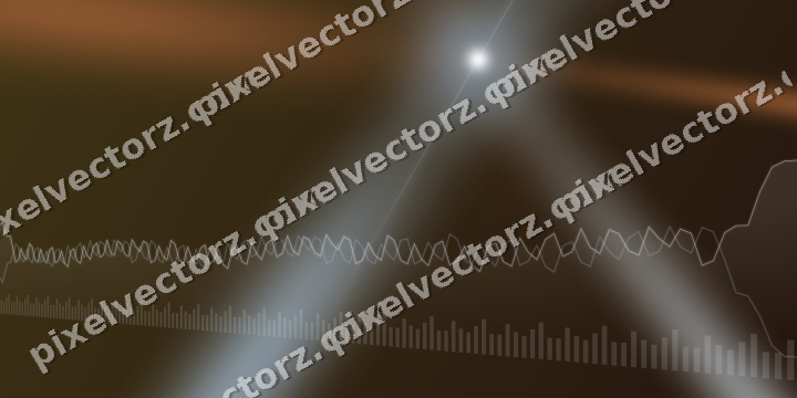 Glowing neon chart background in blue and orange