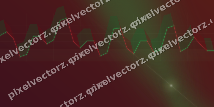 Glowing neon chart background in dark lime and dark pink