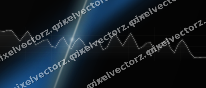 Glowing neon chart background in blue and yellow