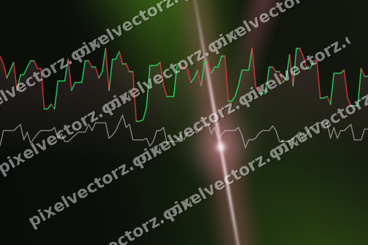 Glowing neon chart background in pink and lime
