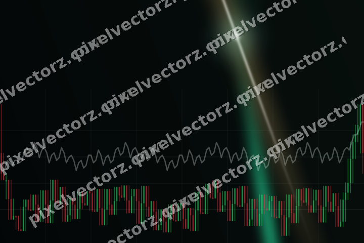 Glowing neon chart background in green and red