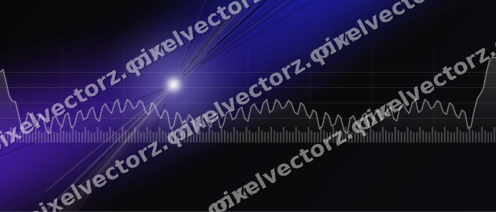 Glowing neon chart background in blue and purple