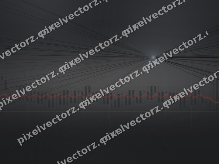 Glowing neon chart background in red and pale amber