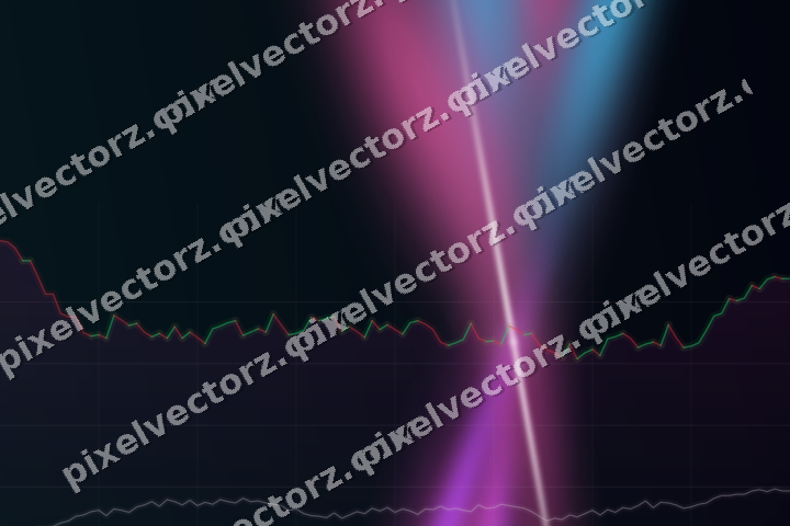 Glowing neon chart background in magenta and purple