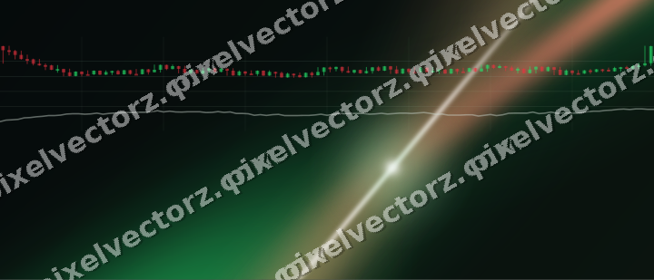 Glowing neon chart background in green and red
