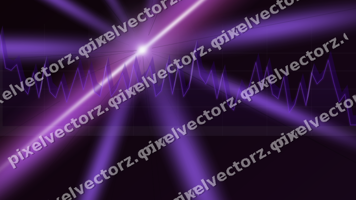 Glowing neon chart background in purple and blue