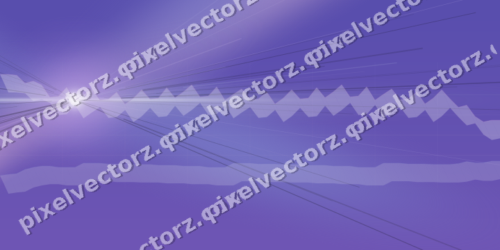 Glowing neon chart background in purple and blue