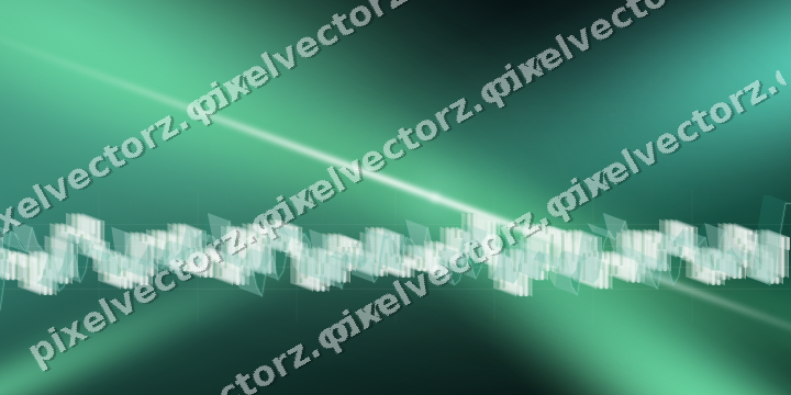 Glowing neon chart background in green and teal