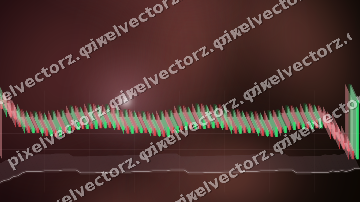 Glowing neon chart background in pink and red