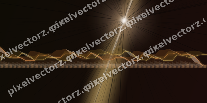 Glowing neon chart background in orange and amber