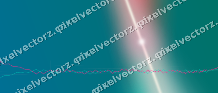 Glowing neon chart background in pink and orange