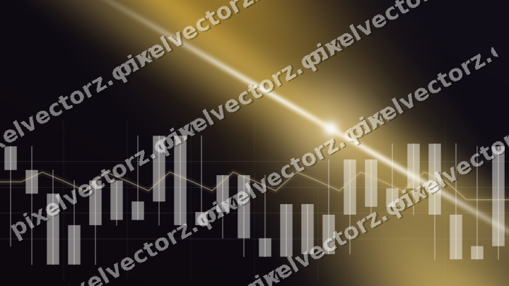 Glowing neon chart background in amber and purple