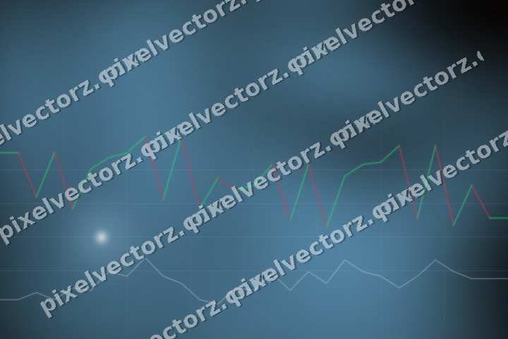 Glowing neon chart background in cyan and red