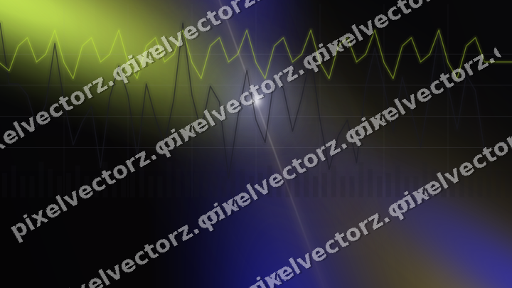 Glowing neon chart background in blue and purple
