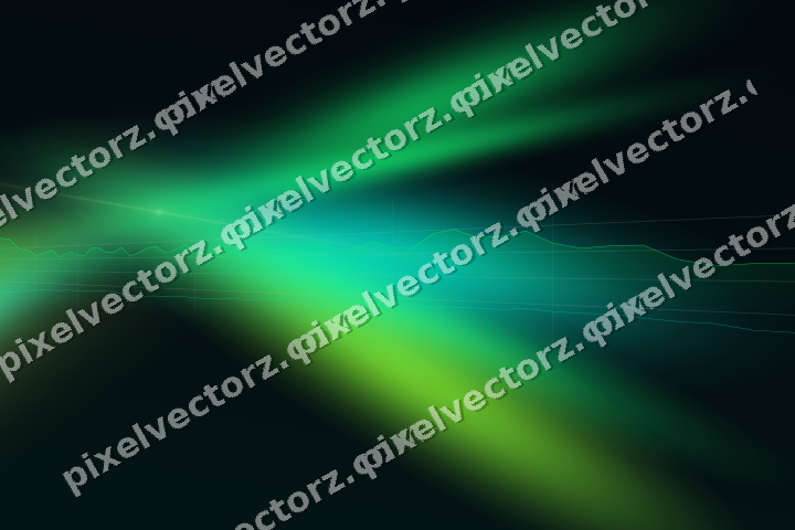 Glowing neon chart background in green and lime