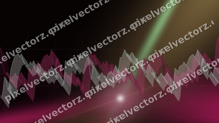 Glowing neon chart background in pink and green