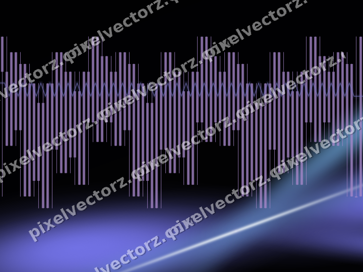 Glowing neon chart background in purple and blue
