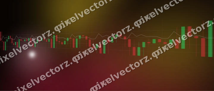 Glowing neon chart background in pink and red