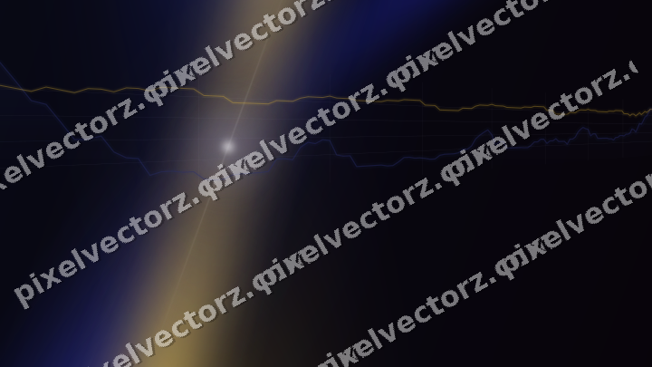 Glowing neon chart background in blue and amber