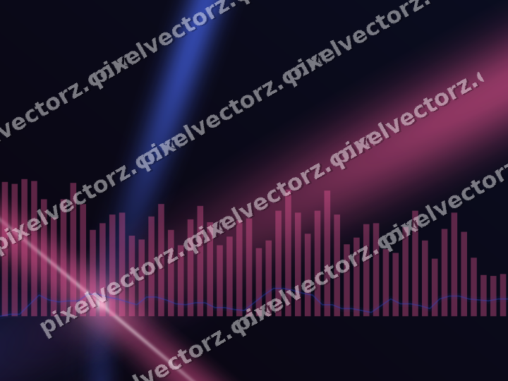 Glowing neon chart background in pink and blue