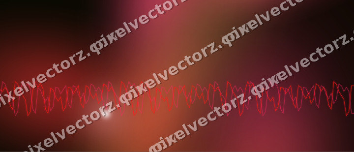 Glowing neon chart background in red and orange