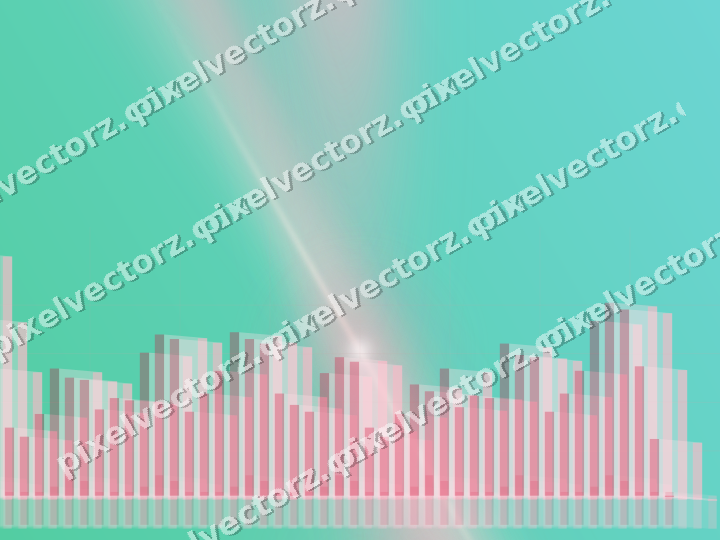 Glowing neon chart background in pale pink and pale amber