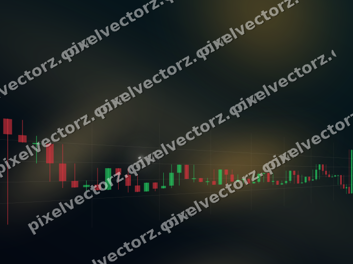 Glowing neon chart background in amber and teal