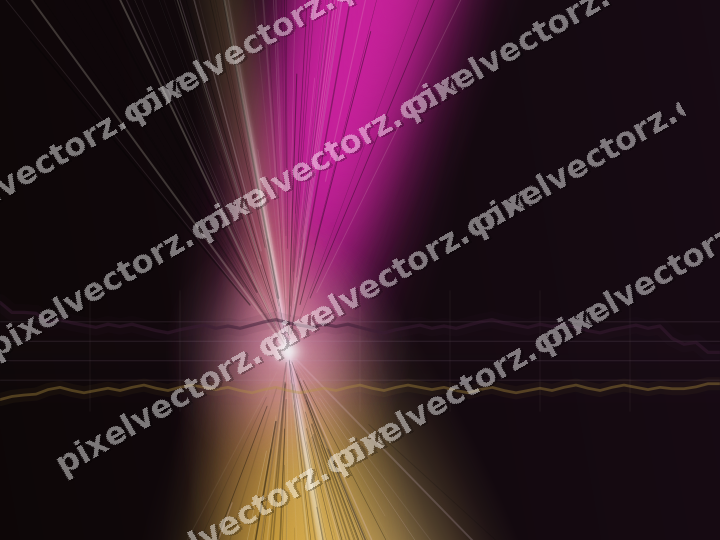 Glowing neon chart background in magenta and amber