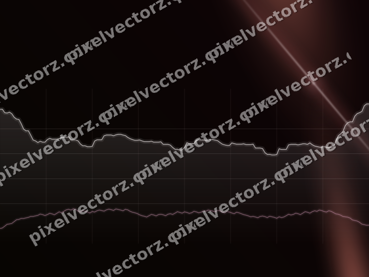 Glowing neon chart background in pink and red